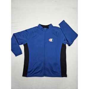 Champion - Men's 3XL‎ - Full Zip Navy Blue Jacket Big C Logo Fleece Sports
